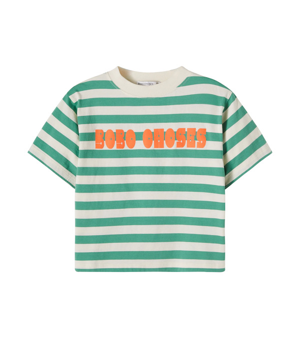  Bobo Choses Bobo Choses Logo Striped Cotton Jersey T-shirt 
