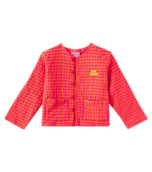  Bobo Choses Bobo Choses Vichy Padded Cotton-blend Jacket 