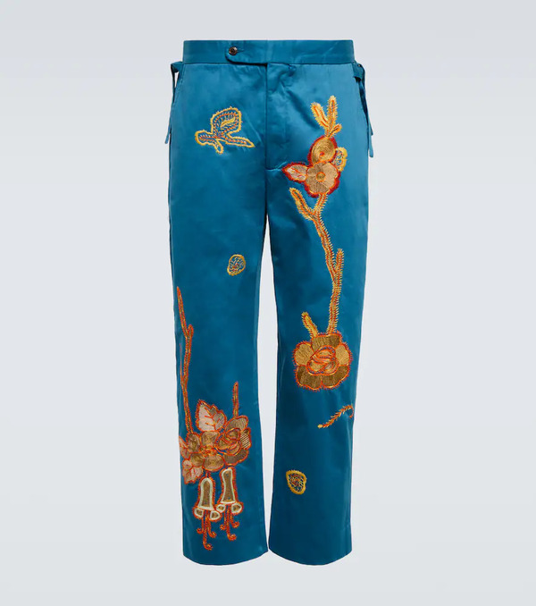  Bode Bode Bell Flower Cotton Pants 