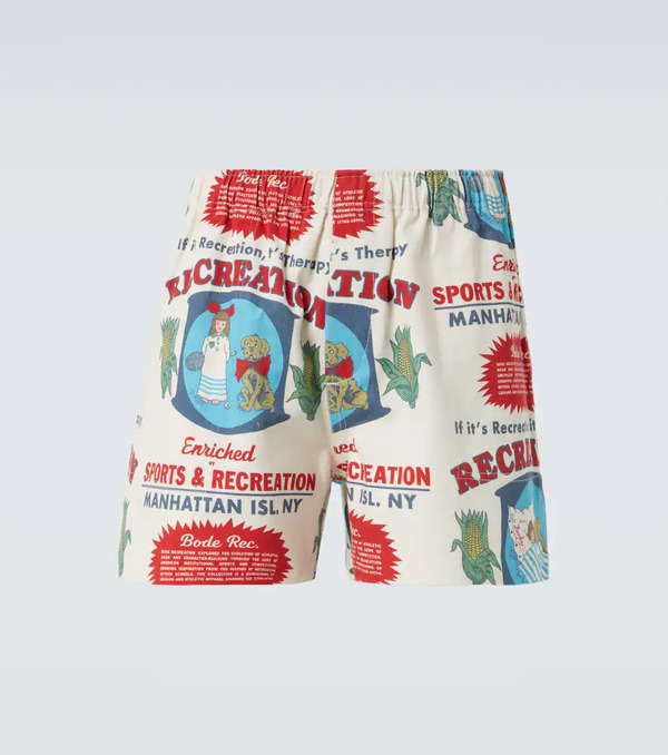  Bode Bode Enrichment Cotton Printed Shorts 