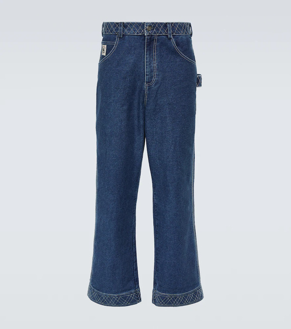  Bode Bode Knolly Brook Embroidered Wide-leg Jeans 