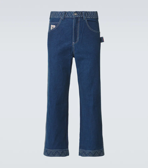  Bode Bode Knolly Brook Embroidered Wide-leg Jeans 
