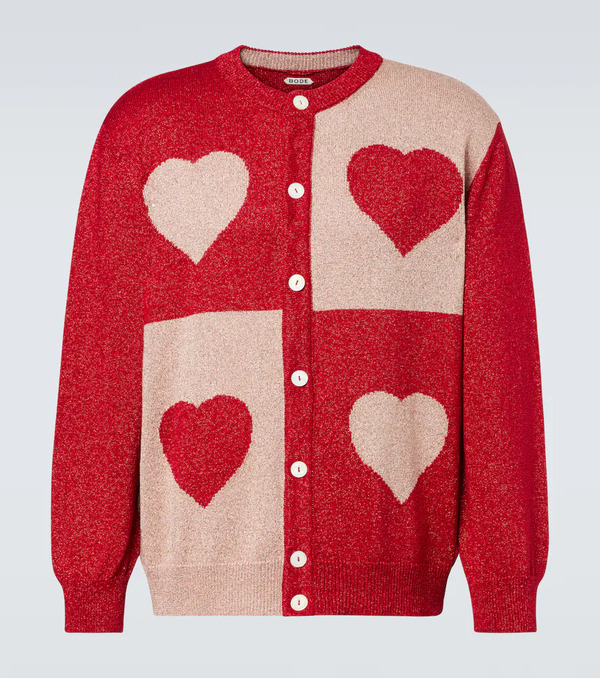  Bode Bode Lamã© Jacquard Cardigan 