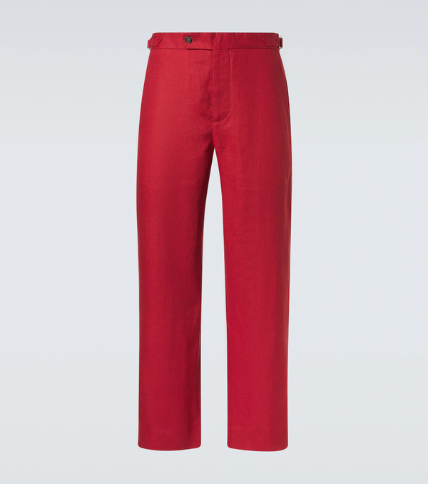  Bode Bode Linen Straight Pants 