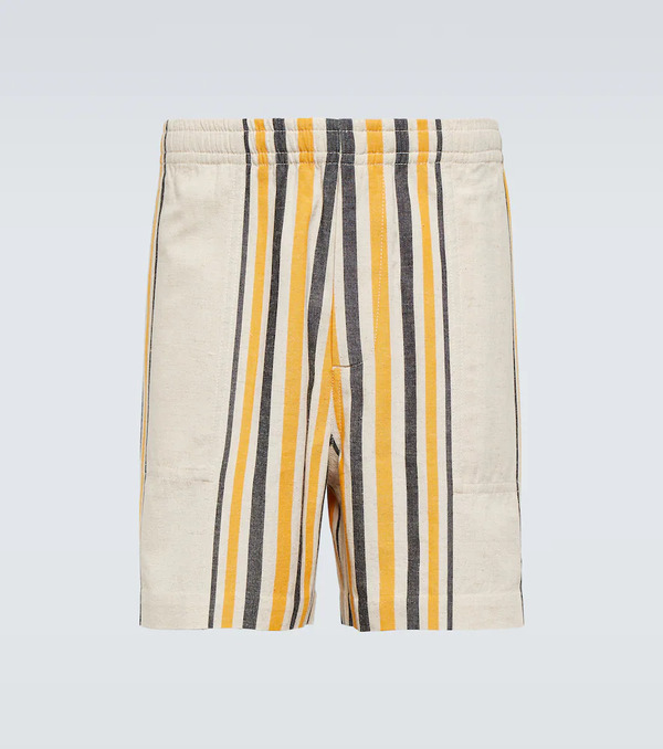  Bode Bode Namesake Striped Cotton Shorts 