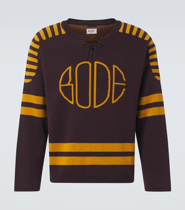  Bode Bode Rink Cotton Jacquard Sweater 