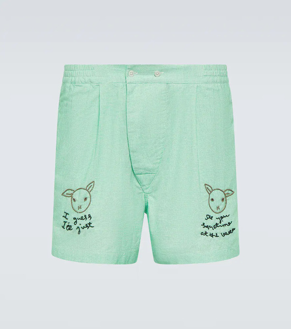  Bode Bode See You At The Barn Cotton Shorts 