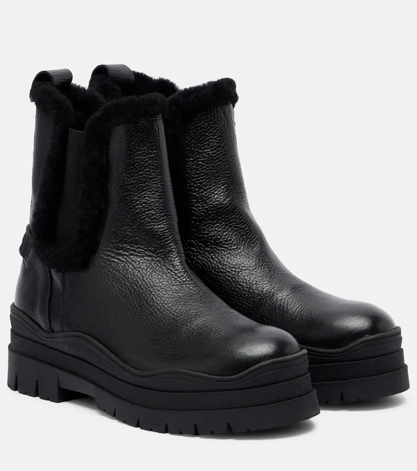  Bogner Bogner Arosa Shearling-lined Leather Chelsea Boots 