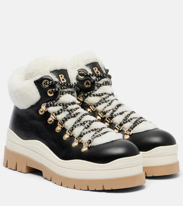  Bogner Bogner Arosa Shearling-lined Leather Lace-up Boots 