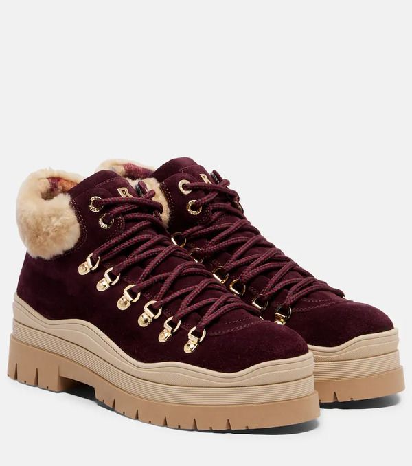  Bogner Bogner Arosa Shearling-lined Suede Lace-up Boots 