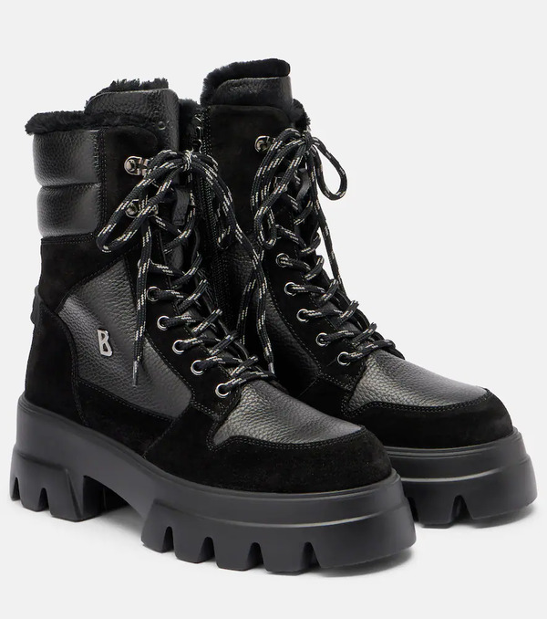  Bogner Bogner Sapporo Suede And Leather Combat Boots 