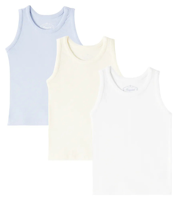  Bonpoint Bonpoint Athis Set Of 3 Cotton Tank Tops 
