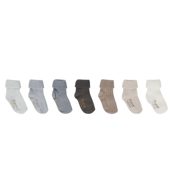  Bonpoint Bonpoint Baby Set Of 7 Cotton-blend Socks 