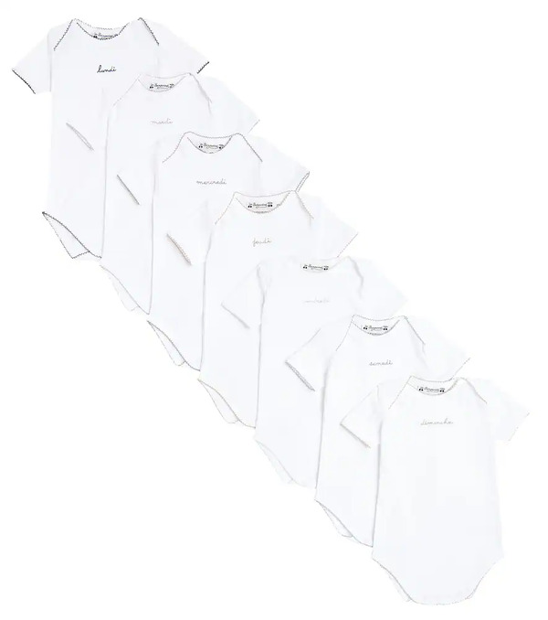  Bonpoint Bonpoint Baby Set Of 7 Printed Cotton Jersey Bodysuits 