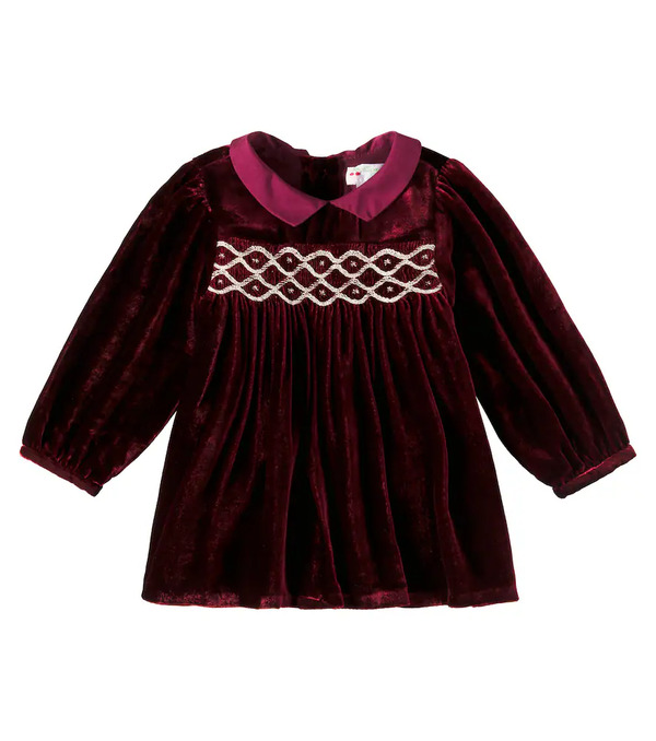  Bonpoint Bonpoint Baby Trinitã© Smocked Velvet Dress 