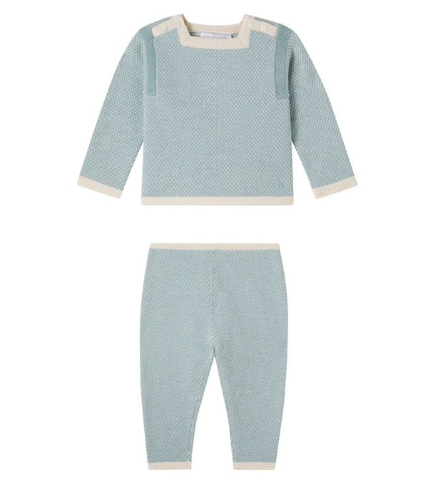 Bonpoint Bonpoint Baby Wool And Cotton Top And Pants 