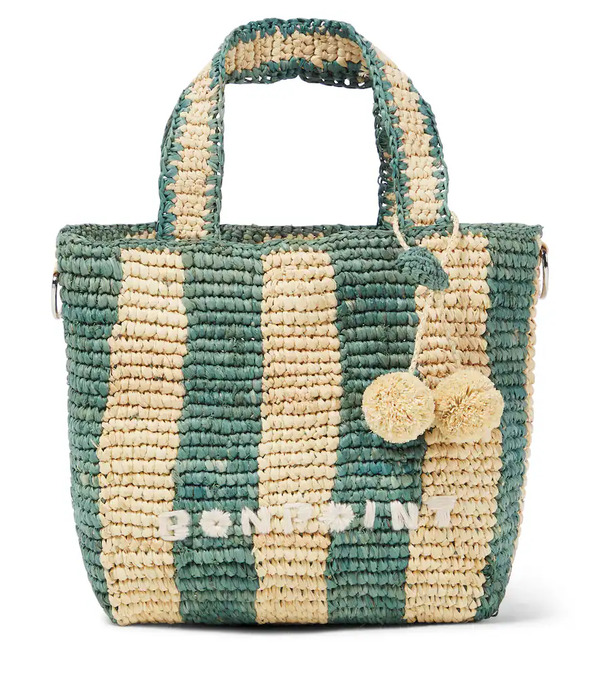  Bonpoint Bonpoint Cabas Raffia Tote Bag 