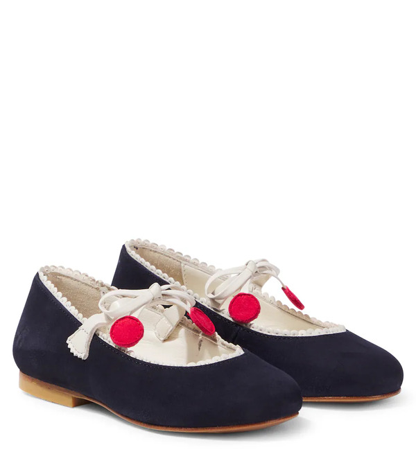  Bonpoint Bonpoint Emilda Suede Mary Jane Flats 