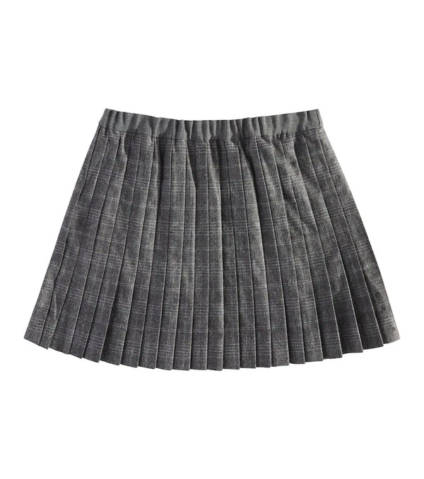  Bonpoint Bonpoint Jais Pleated Checked Flannel Skirt 