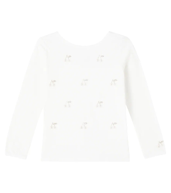  Bonpoint Bonpoint Jibou Embellished Cotton T-shirt 
