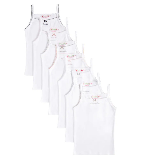  Bonpoint Bonpoint Set Of 7 Cotton Jersey Tank Tops 