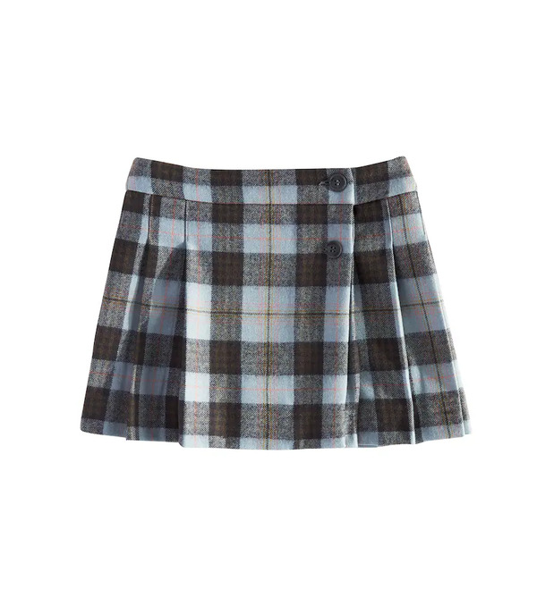  Bonpoint Bonpoint Talissa Checked Wool Skirt 