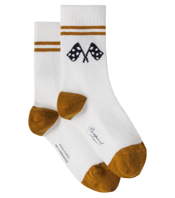  Bonpoint Bonpoint X Porsche Lir Intarsia Cotton-blend Socks 