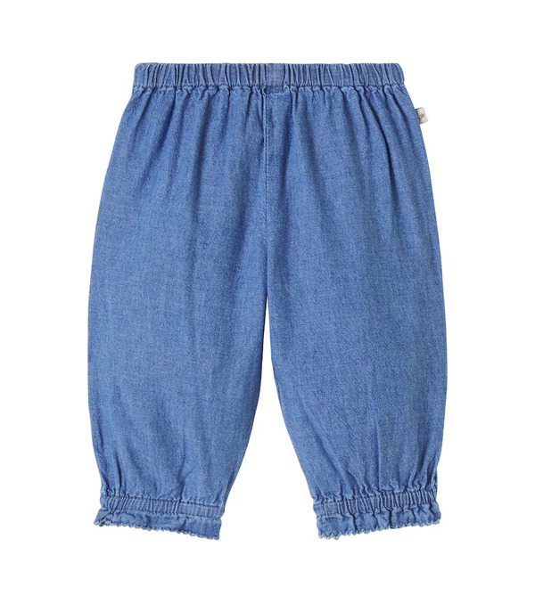  Bonton Bonton Baby Noodle Cotton Chambray Pants 