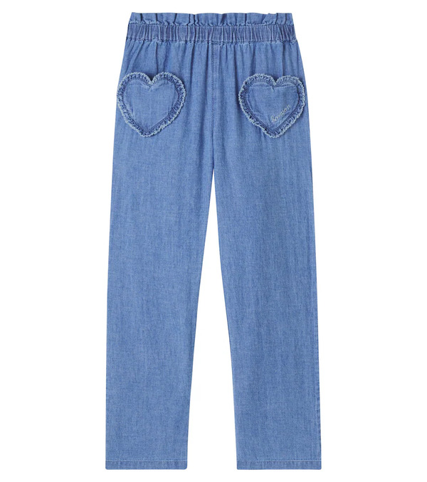  Bonton Bonton Duck Cotton Chambray Straight Pants 