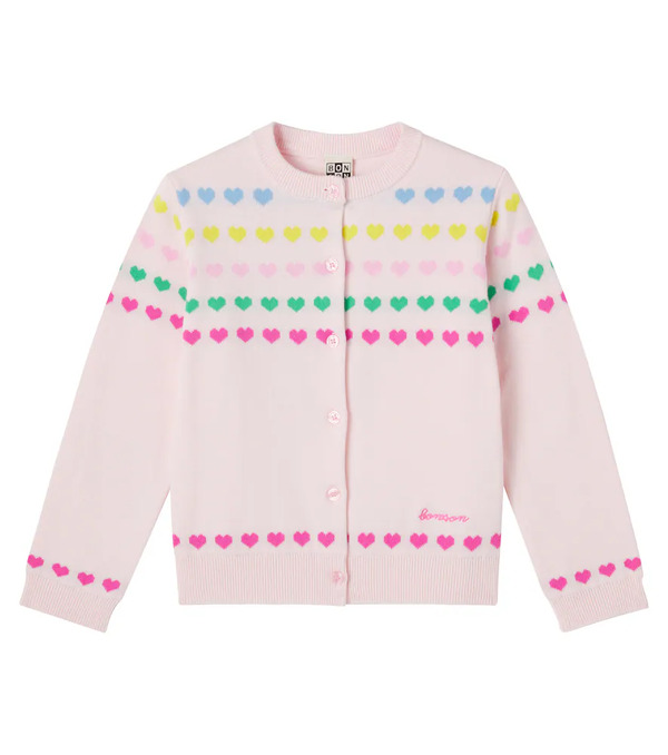  Bonton Bonton Laligne Jacquard Cotton Cardigan 