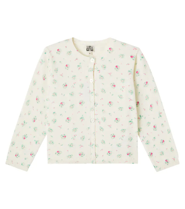  Bonton Bonton Lilou Floral Cotton Cardigan 
