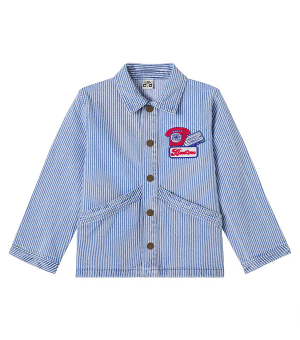  Bonton Bonton Nineties Striped Denim Jacket 