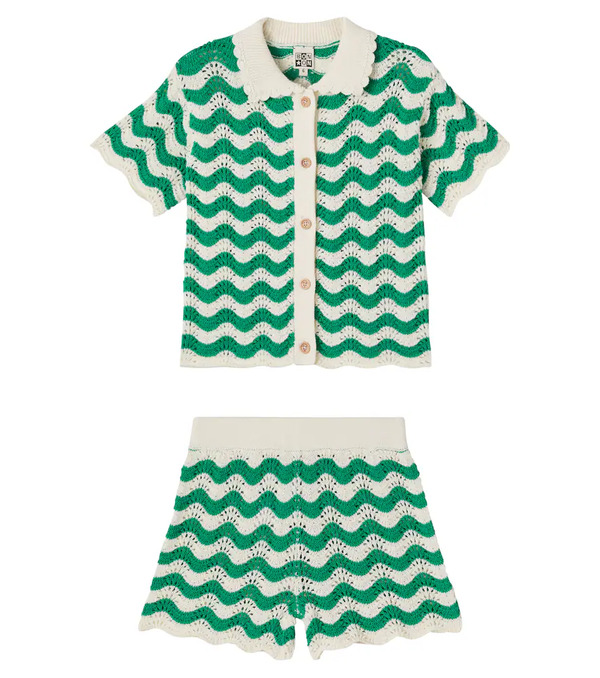  Bonton Bonton Ninon Cotton Top And Nine Shorts Set 