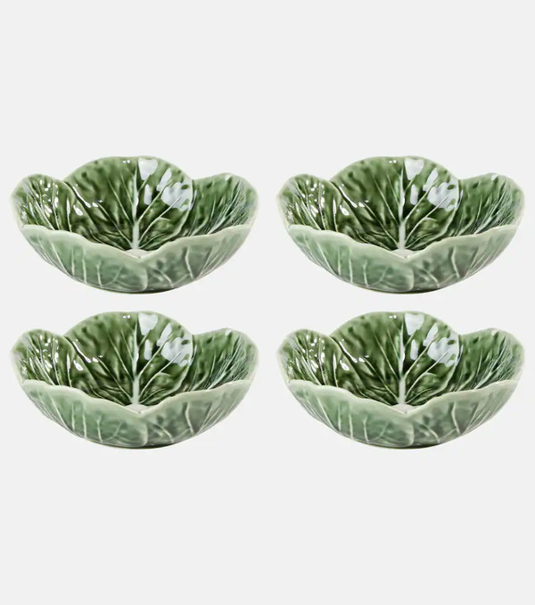  Bordallo Pinheiro Bordallo Pinheiro Cabbage Set Of 4 Earthenware Bowls 