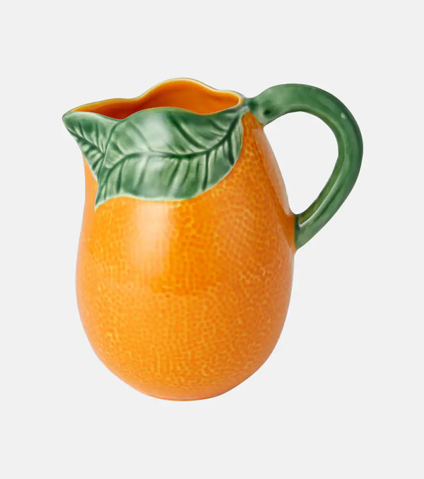  Bordallo Pinheiro Bordallo Pinheiro Orange Earthenware Jug 