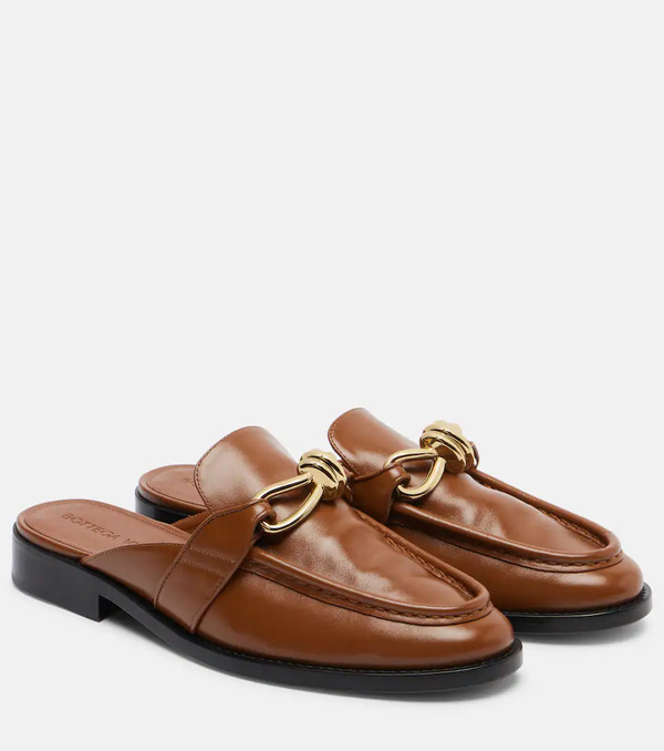  Bottega Veneta Bottega Veneta Astaire Knot Leather Mules 