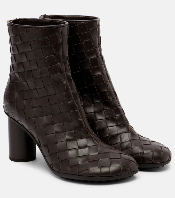  Bottega Veneta Bottega Veneta Atomic 75 Intrecciato Leather Ankle Boots 