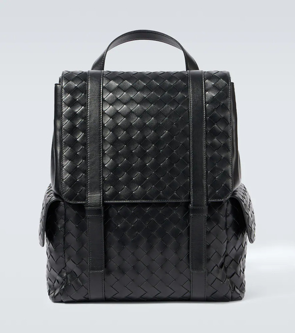  Bottega Veneta Bottega Veneta Back To School Intrecciato Leather Backpack 