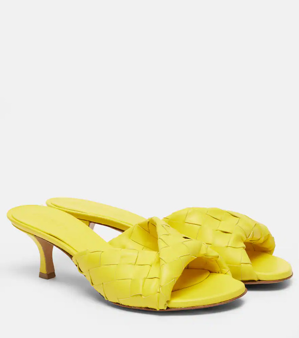  Bottega Veneta Bottega Veneta Blink 50 Intrecciato Leather Mules 