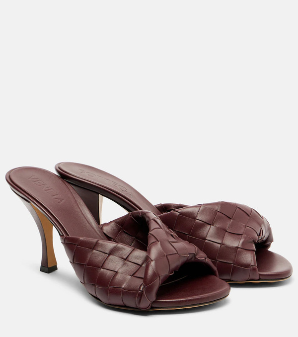  Bottega Veneta Bottega Veneta Blink 80 Intrecciato Leather Mules 