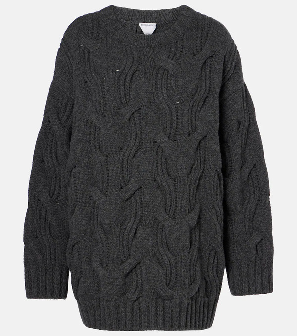  Bottega Veneta Bottega Veneta Cable-knit Wool Sweater 