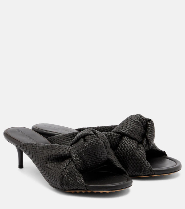  Bottega Veneta Bottega Veneta Cherry Intreccio Leather Sandals 
