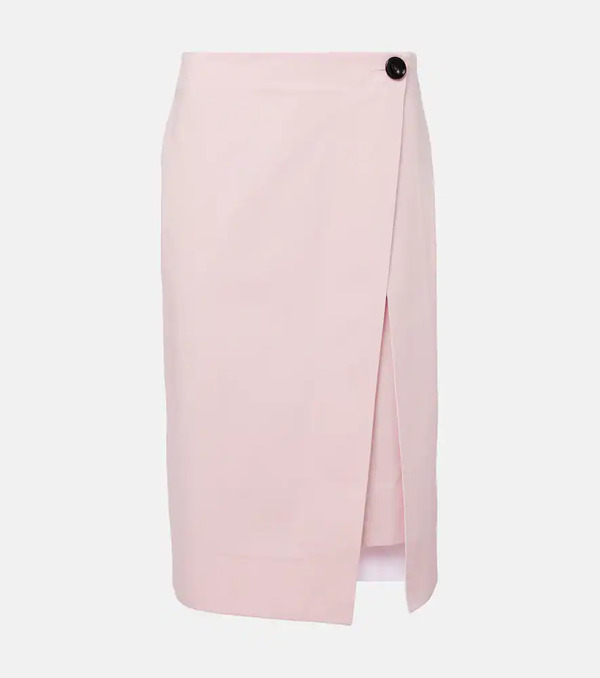  Bottega Veneta Bottega Veneta Cotton Twill Midi Skirt 