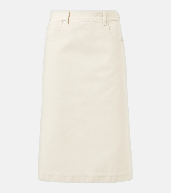  Bottega Veneta Bottega Veneta Denim Midi Skirt 