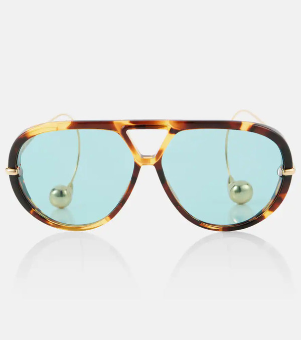  Bottega Veneta Bottega Veneta Drop Aviator Sunglasses 