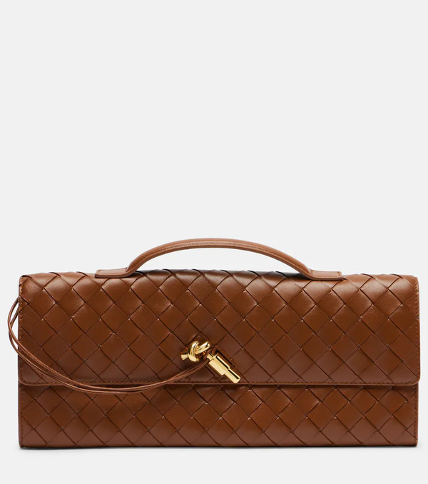  Bottega Veneta Bottega Veneta Intrecciato Leather Clutch 