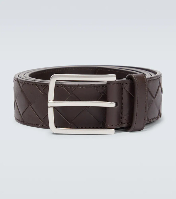  Bottega Veneta Bottega Veneta Intreccio Leather Belt 