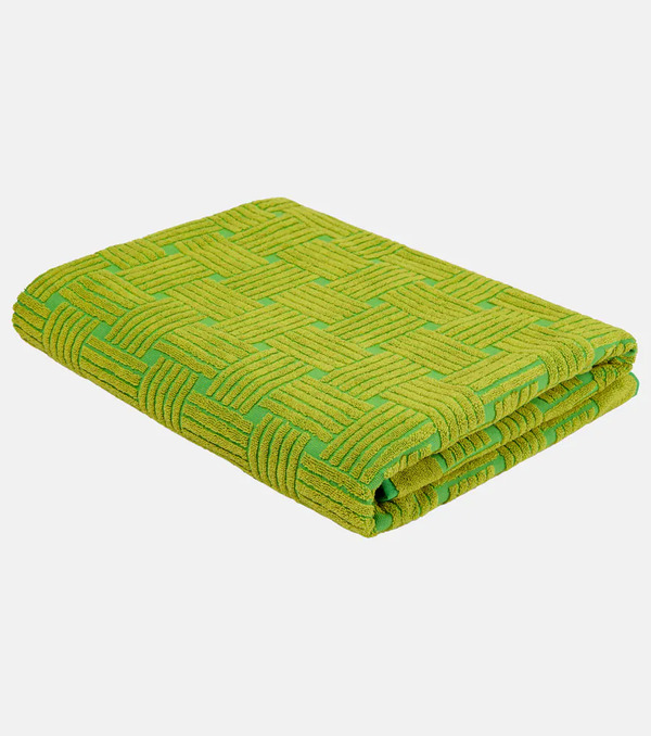  Bottega Veneta Bottega Veneta Intreccio-pattern Cotton Towel 
