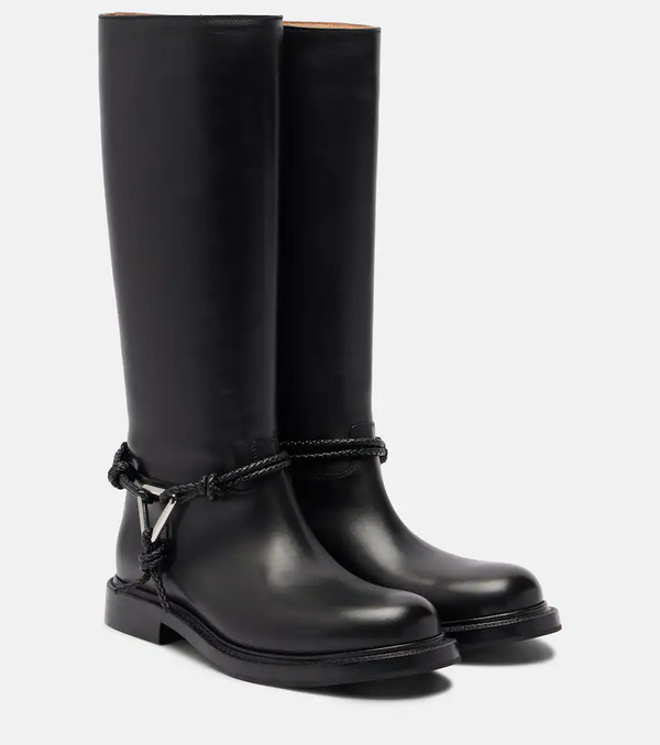  Bottega Veneta Bottega Veneta James Leather Knee-high Boots 