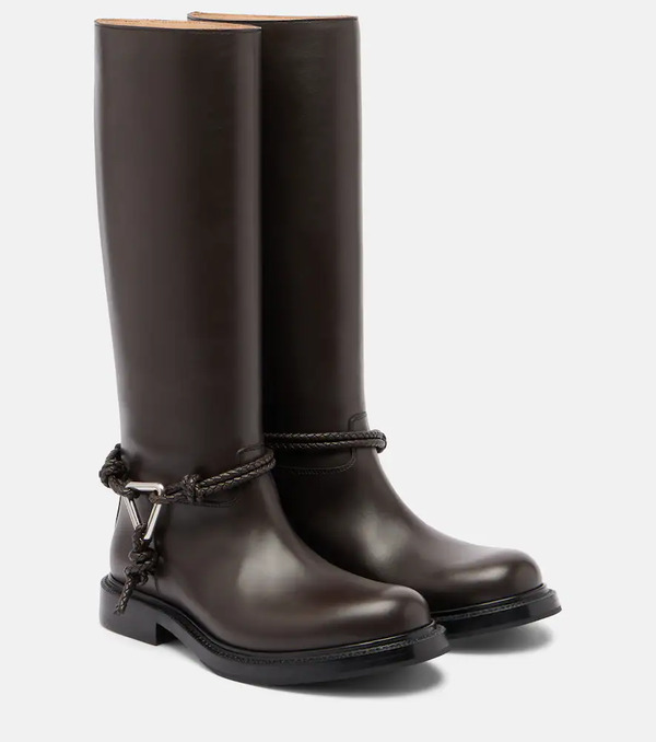  Bottega Veneta Bottega Veneta James Leather Knee-high Boots 